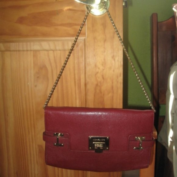 Michael Kors Red Leather Shoulder Bag - Picture 1 of 5